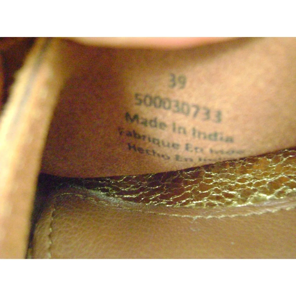 Free People Suede‎ Platform Sandals Rust Brown Gold Metallic Block Heel Size 39